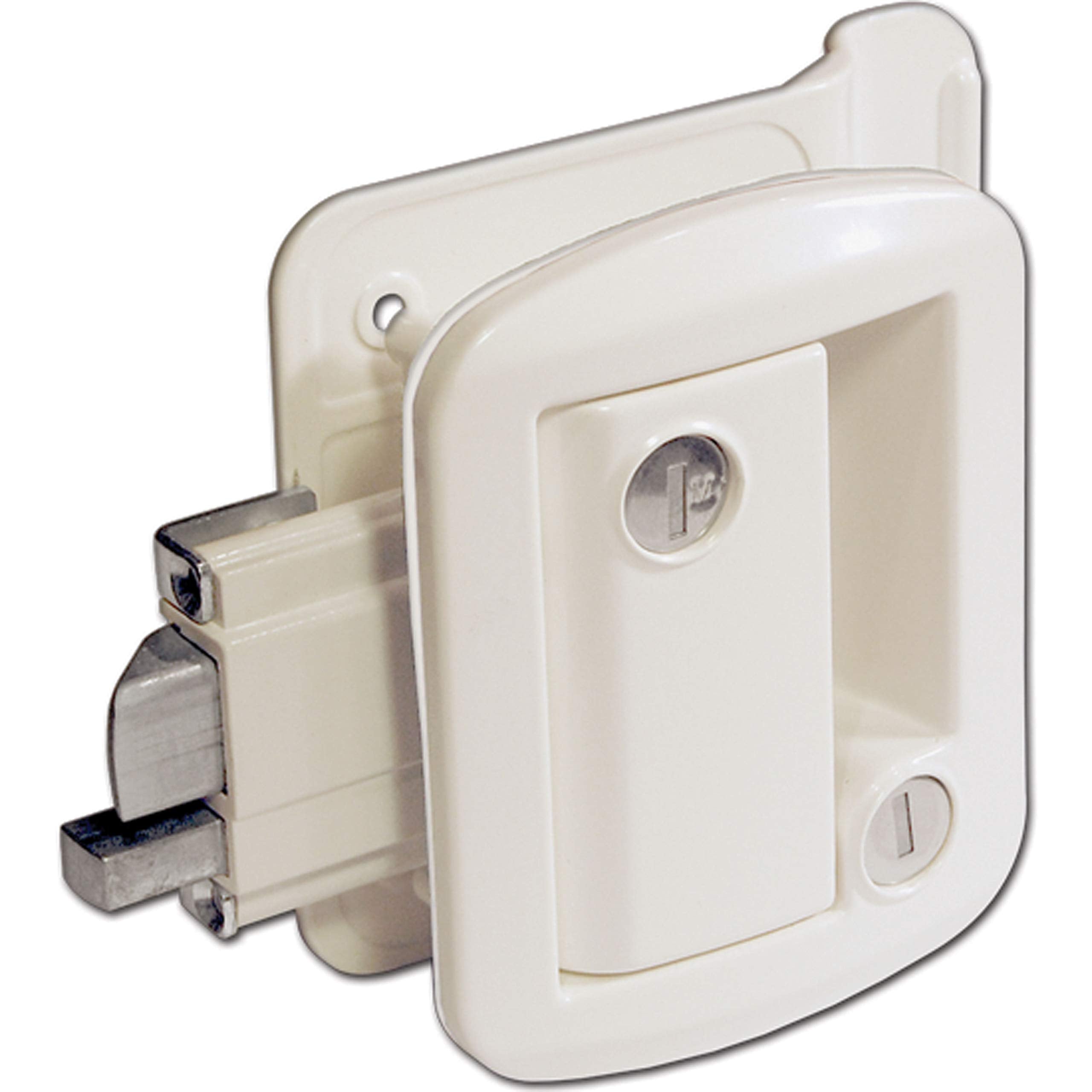 Global Classic PRO Entry Door Lock Creative Products Group TTL-43610-9009-1PK with Deadbolt - White