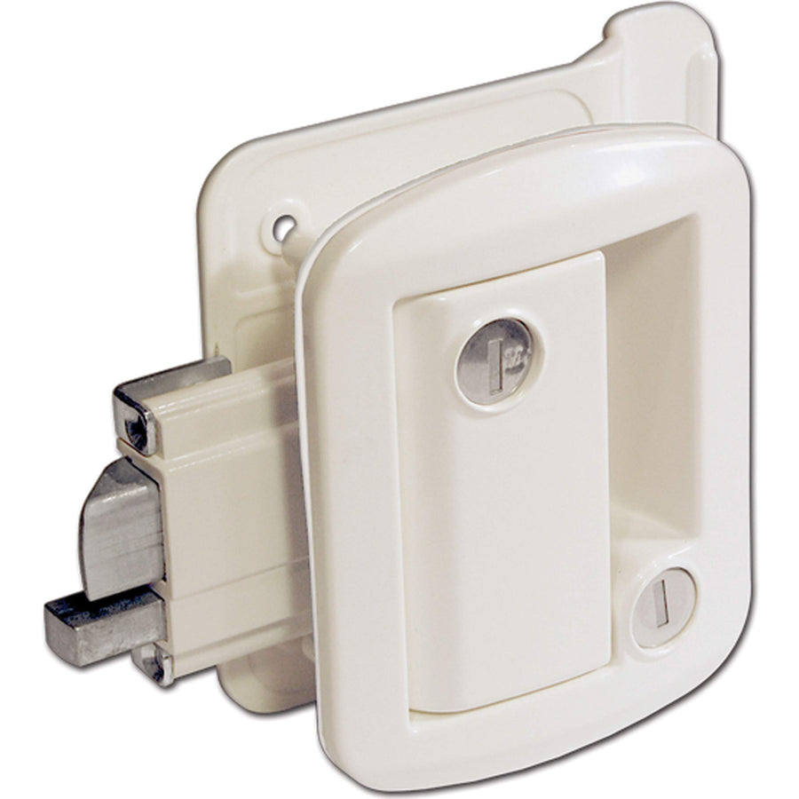 Global Classic PRO Entry Door Lock Creative Products Group TTL-43610-9009-1PK with Deadbolt - White