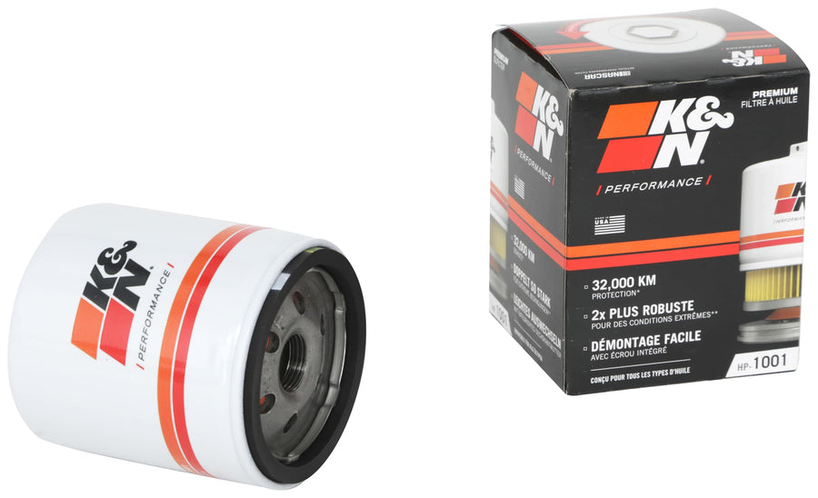 K&N Oil Filter Premium: 20,000 Mile Engine Protection with Wrench Off Nut: Compatible with Select CHEVROLET/GMC/BUICK/PONTIAC Vehicle Models (See Product Description for Select Models), HP-1001