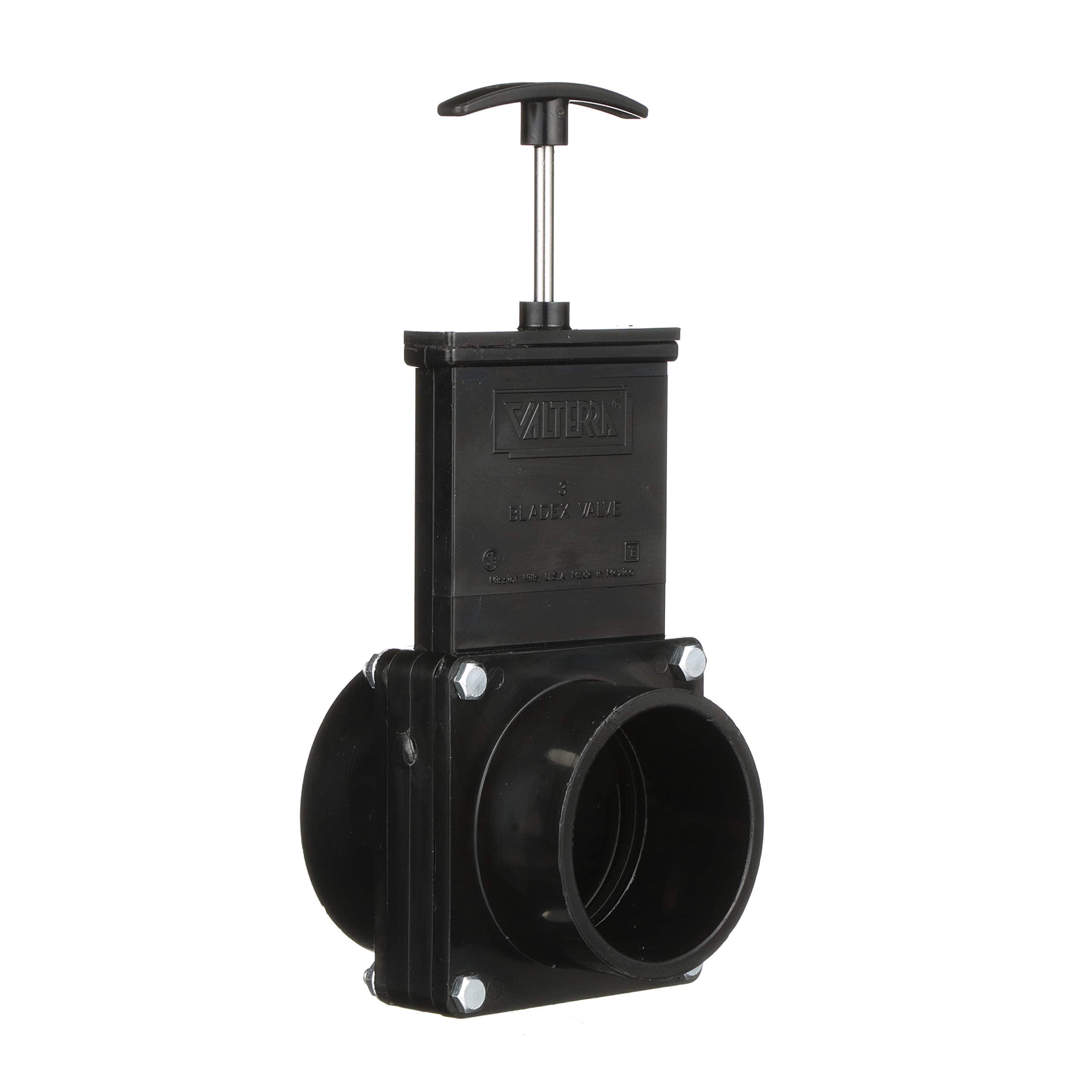 ABS Gate Valve Valterra for RV, Camper, and More - 3-Inch Hub x Spigot Connection