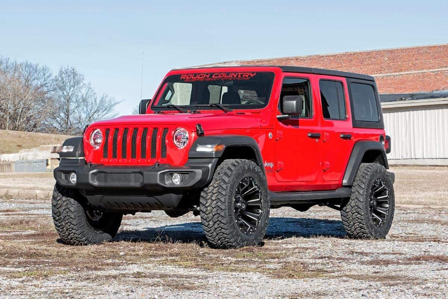Rough Country 2.5" Lift Kit for Jeep Wrangler JL Unlimited Rubicon w/ V2 Shocks (2018-2023) 4-Door - Fits up to 35" Tires