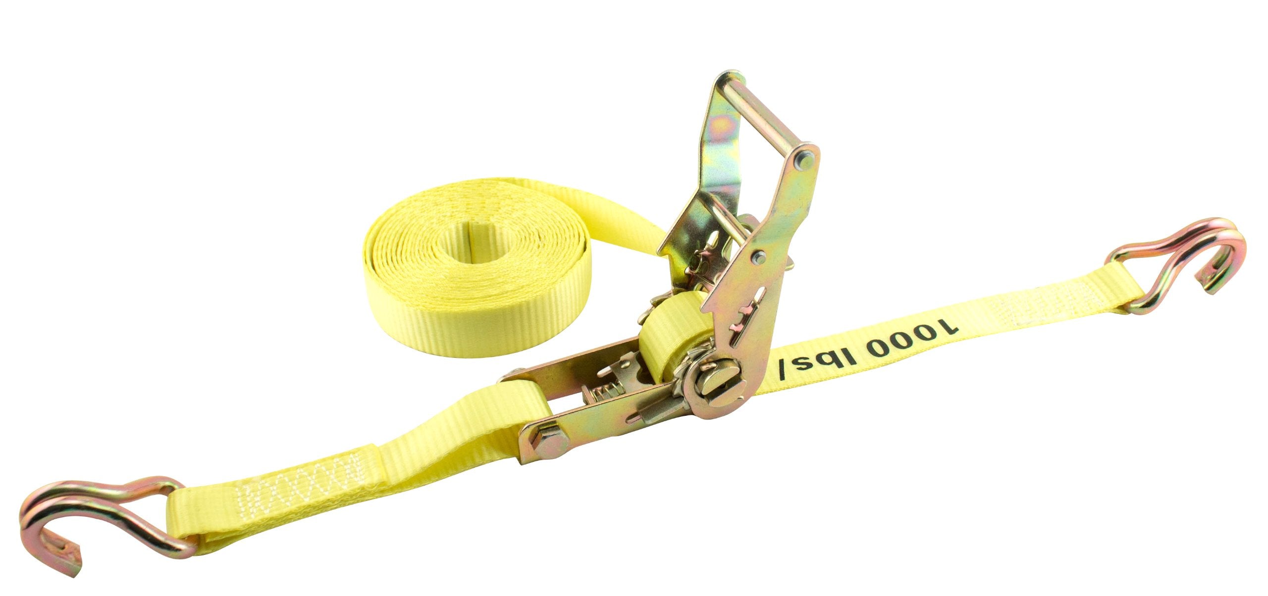 1" x 15' Heavy Duty Ratcheting Tie-Down Strap Erickson 01316 Yellow