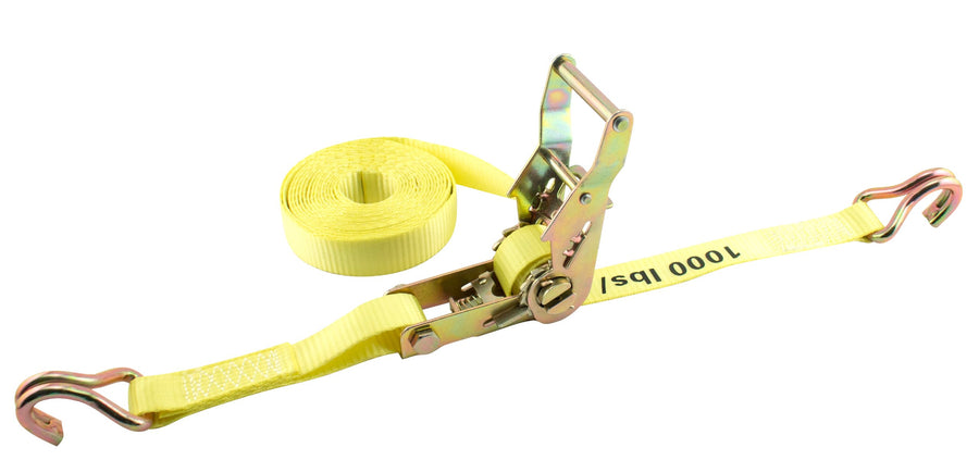 1" x 15' Heavy Duty Ratcheting Tie-Down Strap Erickson 01316 Yellow