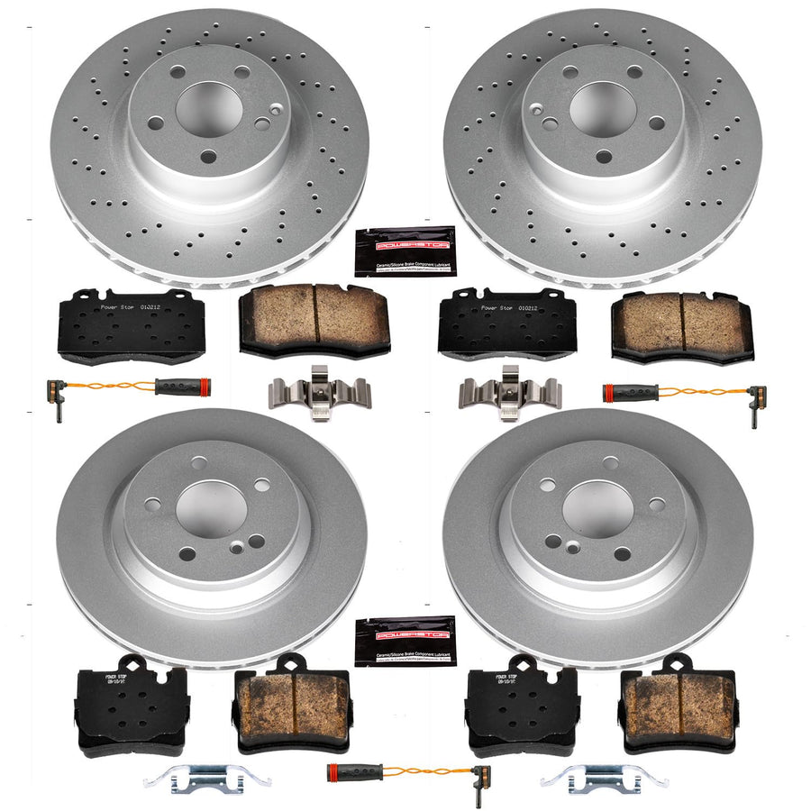 Power Stop Z23 Evolution Geomet Coated Brake Kit For Mercedes-Benz CL500 Front and Rear 1999-2003 [Model Specific]