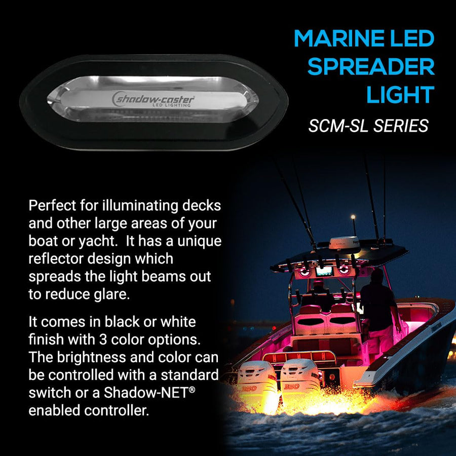 LED Spreader Light - Shadow-Caster - Flush Mount - Black Housing - Color-Changing - 2200 Lumens