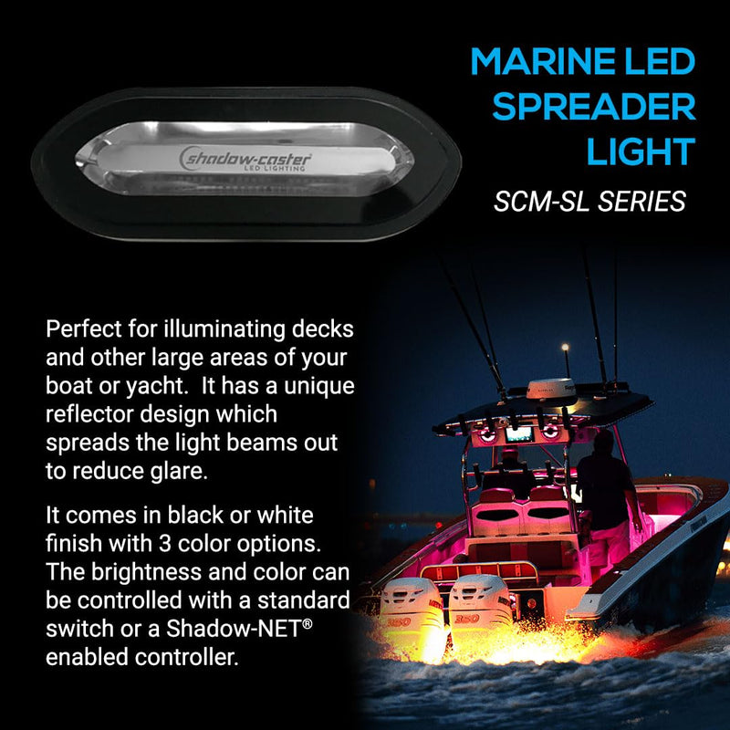 LED Spreader Light - Shadow-Caster - Flush Mount - Black Housing - Color-Changing - 2200 Lumens