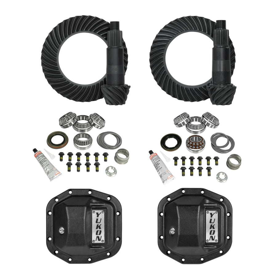Yukon Re-Gear Kit Stage 2 w/Diff Covers for Dana 30/35, 3.73 Ratio, 24 Spline, Compatible with Jeep JL Non-Rubicon, YGK071STG2