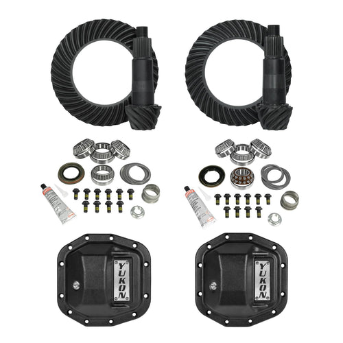 Stage 2 Yukon Re-Gear Kit w/Diff Covers for Dana 30/35, 4.88 Ratio, 24 Spline, Compatible with Jeep JL Non-Rubicon, YGK074STG2