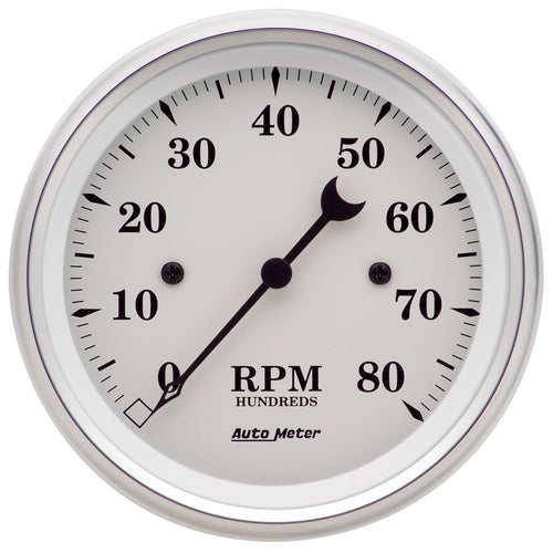 Auto Meter Old TYME 1690 White Electric Tachometer