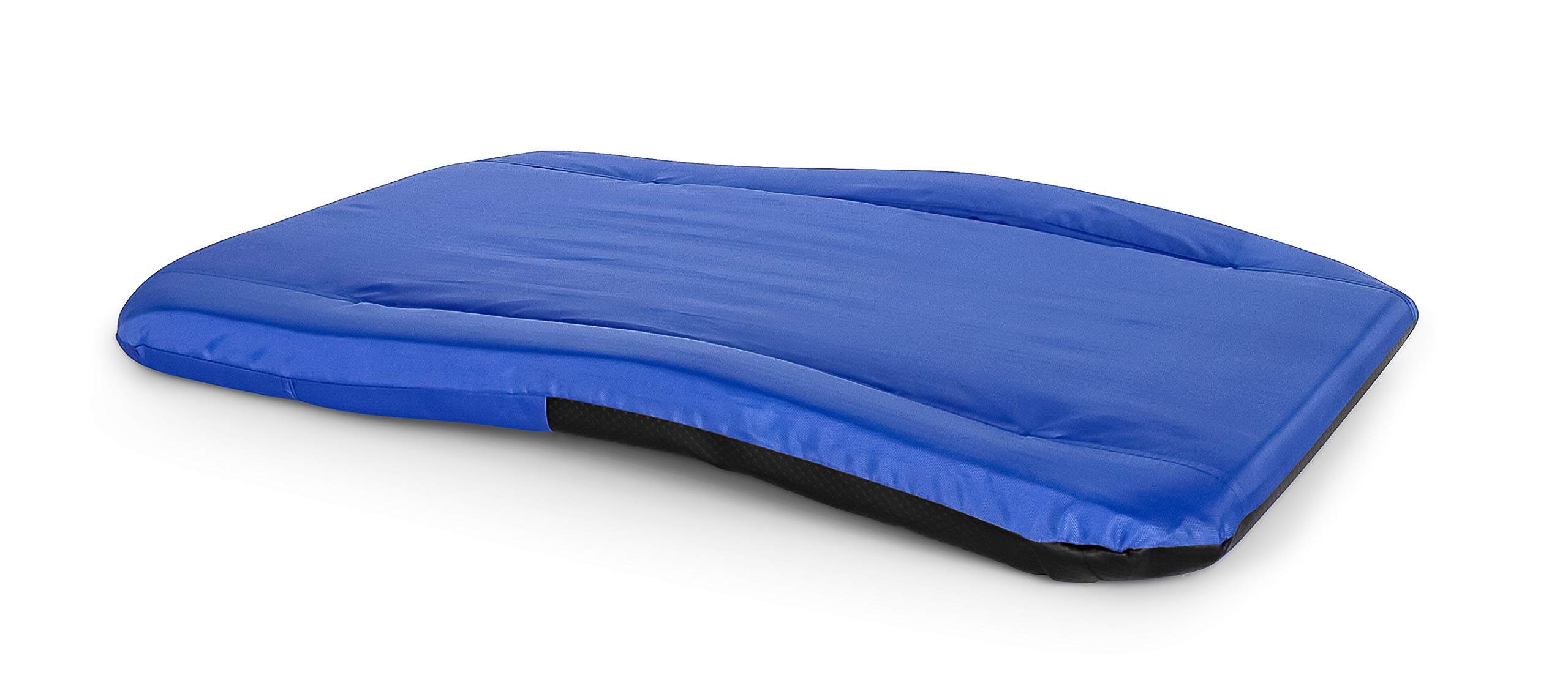 Portable Stadium Seat Camco | Steel Frame w/Padded Cushion Seat, Back Support & Armrests | Invertible Armrests for Wider Seat & Non-Skid Bottom | Great for Camping, RVing, Picnic & More | Blue (53095)