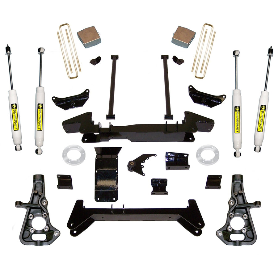SUPERLIFT SUSPENSION RealTruck 6" Lift Kit for Silverado/Sierra | Complete Lift Kit with Front & Rear Shadow Shocks | K861 | Fits 1999-2010 Chevrolet Silverado/GMC Sierra 1500HD/ 2500 Non HD Models