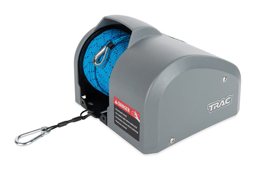 Angler 30 TRAC-Outdoor Products AutoDeploy-G3 Electric Anchor Winch - Anchors Up to 30 lb. - Includes 100-feet of Pre-Wound Anchor Rope with Use (69004), Gray, Normal