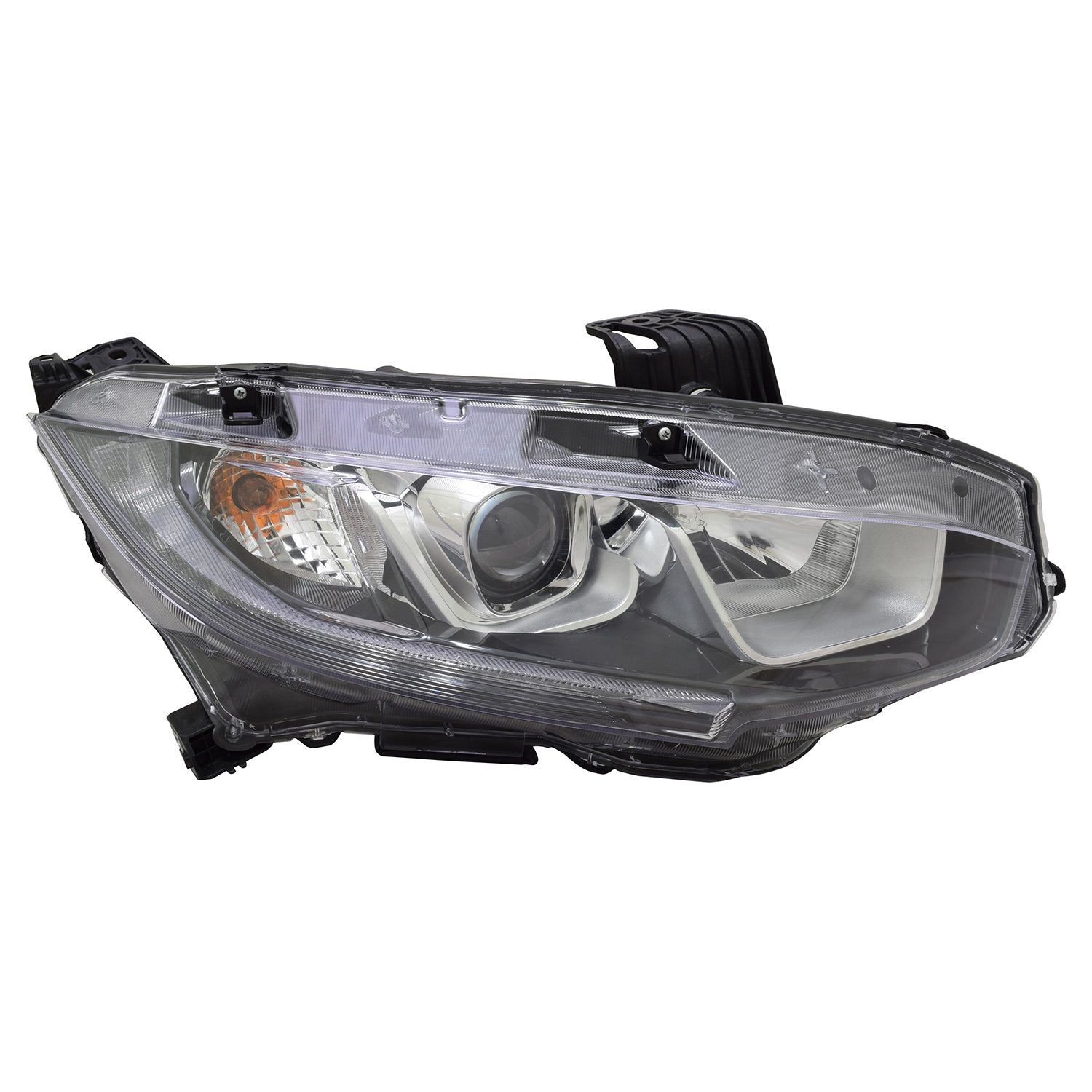 Right TYC Headlight Assembly Compatible with 2016-2018 Honda Civic