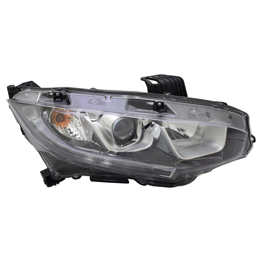 Right TYC Headlight Assembly Compatible with 2016-2018 Honda Civic