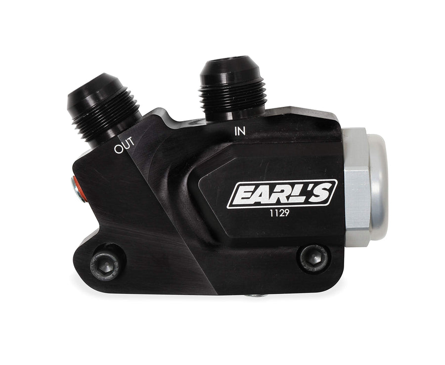 Gm Lt Earl's Engine Side Mount Oil Cooler Adapter 180 Thermostat