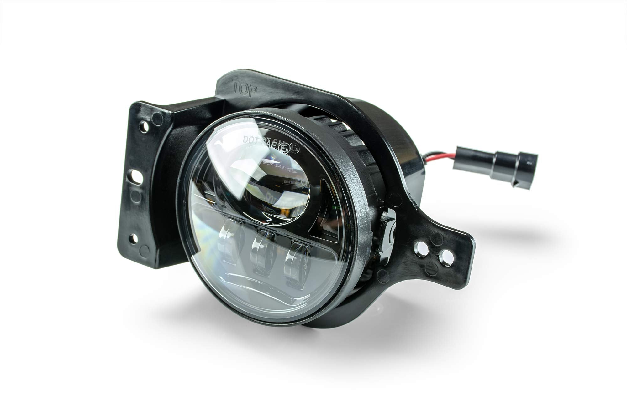 LED Fog Lights DV8 Offroad for the 2018+ Wrangler JL & 2020+ Gladiator JT | 4 Inch Round | OEM Compatible | Plug and Play Harness | Sold as Pair