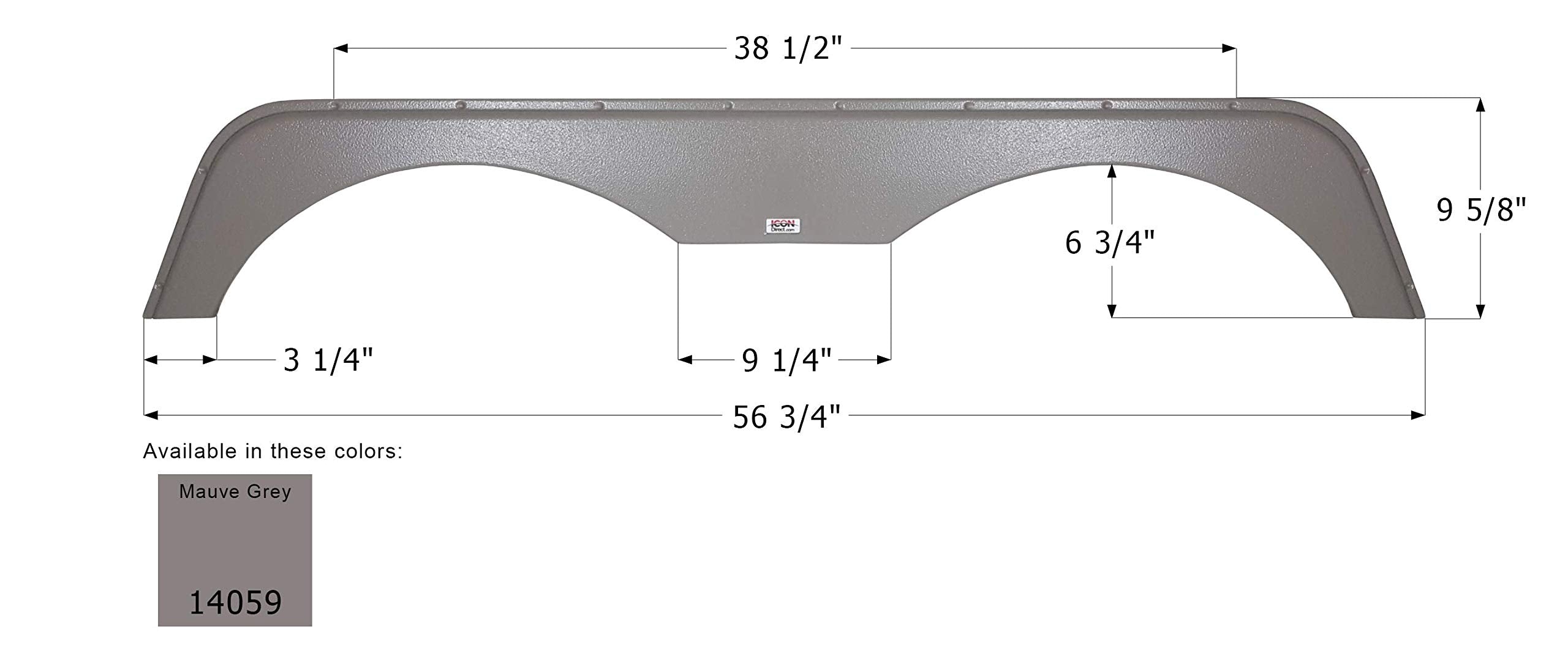 Fender Skirt ICON, Tandem, Forest River, FS4059, Mauve Grey