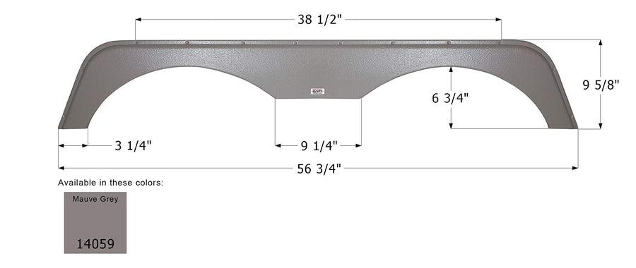 Fender Skirt ICON, Tandem, Forest River, FS4059, Mauve Grey