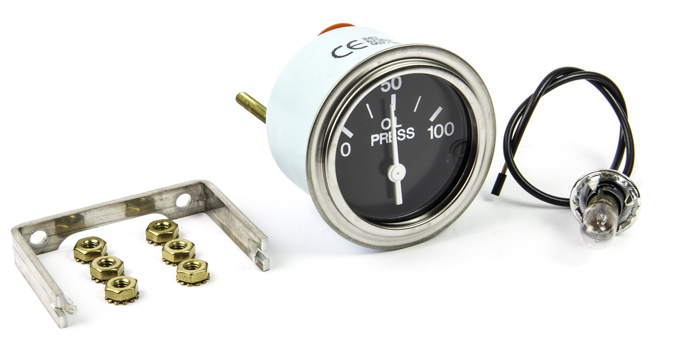 Heavy Duty Sierra International 67353P 0 to 100 Psi Dial Range Nylon 24-Volt Electric Oil Pressure Gauge, 2"