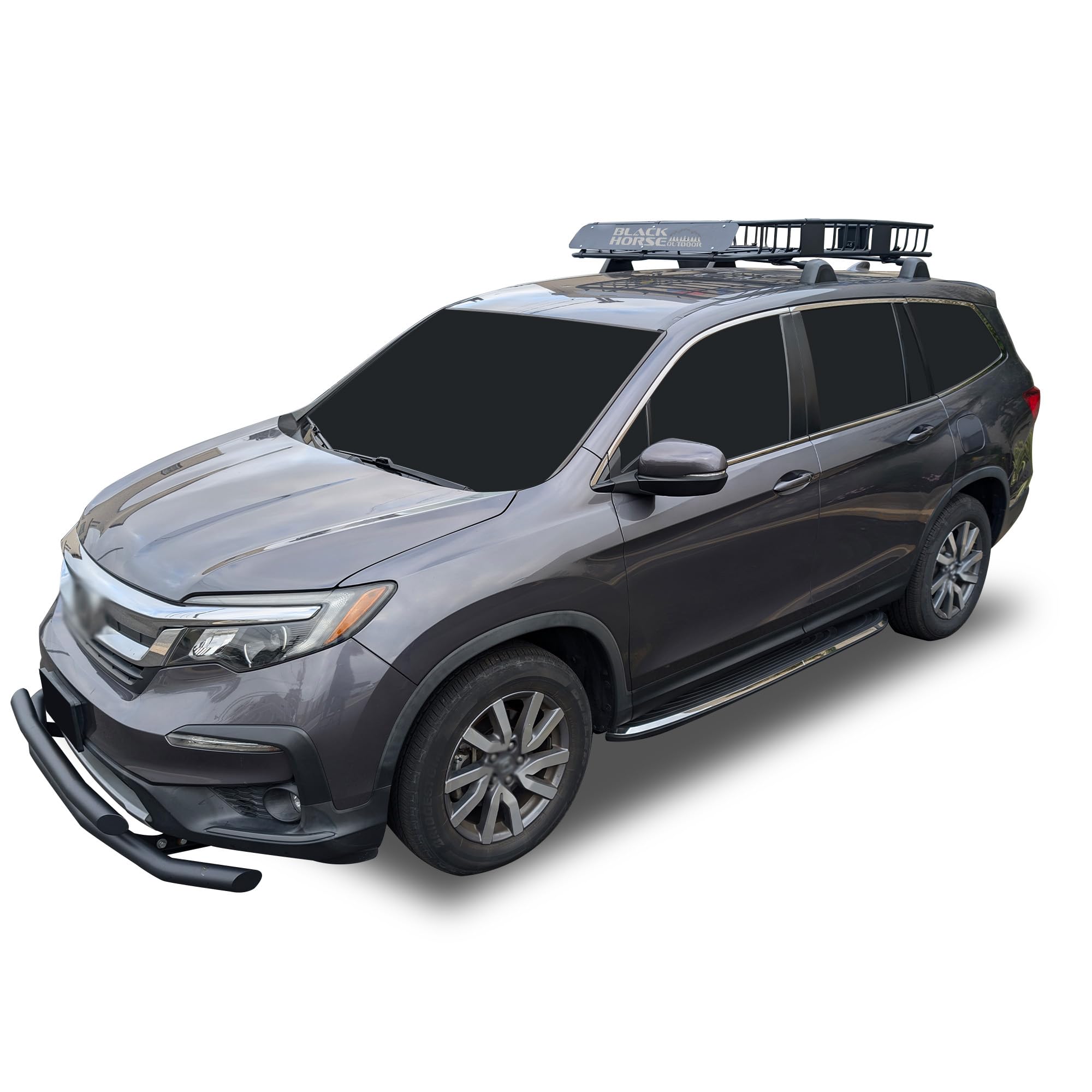 64"x39"x6" Black Horse Traveler Roof Rack Cargo Carrier Basket, Heavy Duty Weather Resistant Luggage & Camping Gear Storage for Car, Truck or SUV Transport, 200 lbs Capacity - BHODBA6439