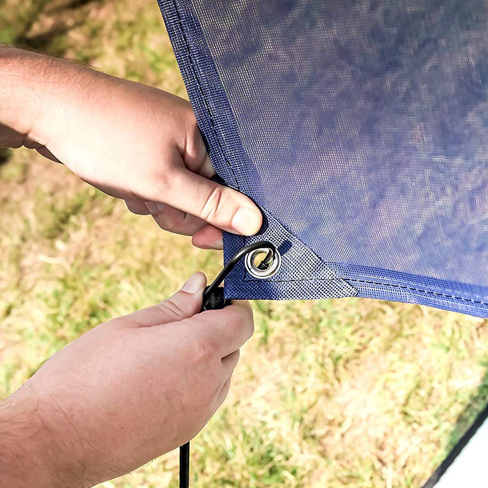 Blue Camco 51452 54" x 120" RV Awning Shade