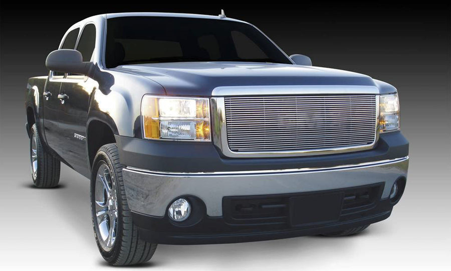 Horizontal T-Rex 20205 Aluminum Polished Finish Billet Grille Insert and Overlay for GMC Sierra 1500