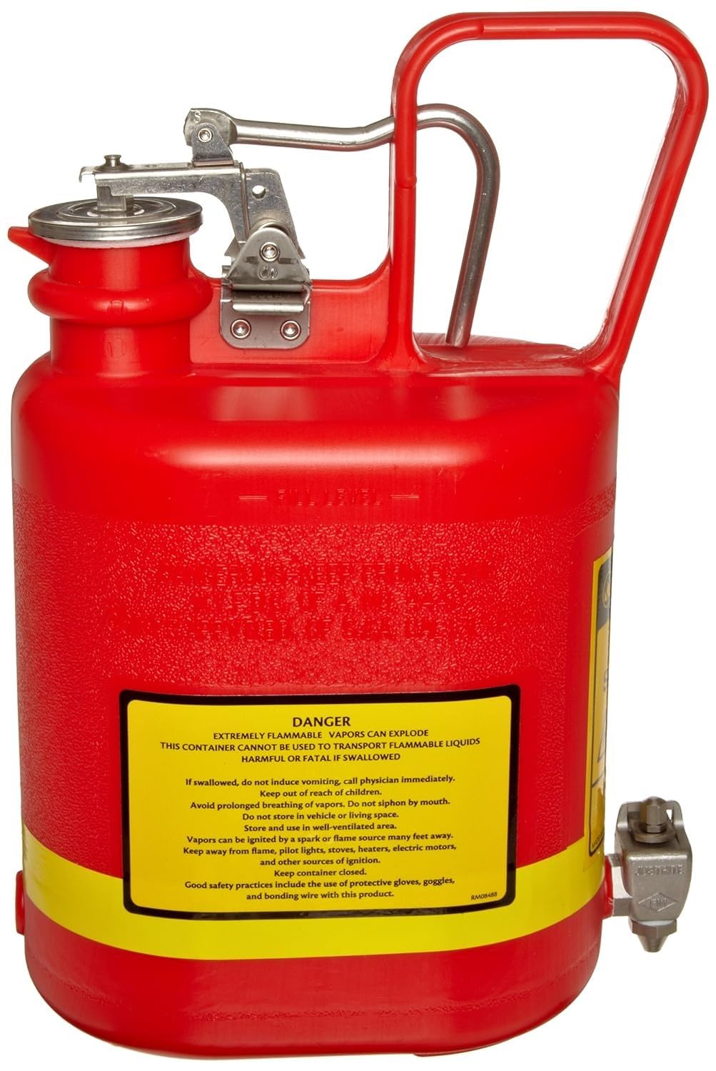 Justrite 1 Gallon Premium Polyethylene Laboratory Faucet Safety Can