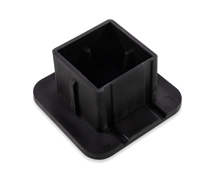 Hitch Receiver Cover Camco Life is Better at The Campsite | Protects Your Trailer Hitch Receiver from Debris, Dirt, Water and Rust | Life is Better at The Campsite Emblem, Black/Silver (53411)