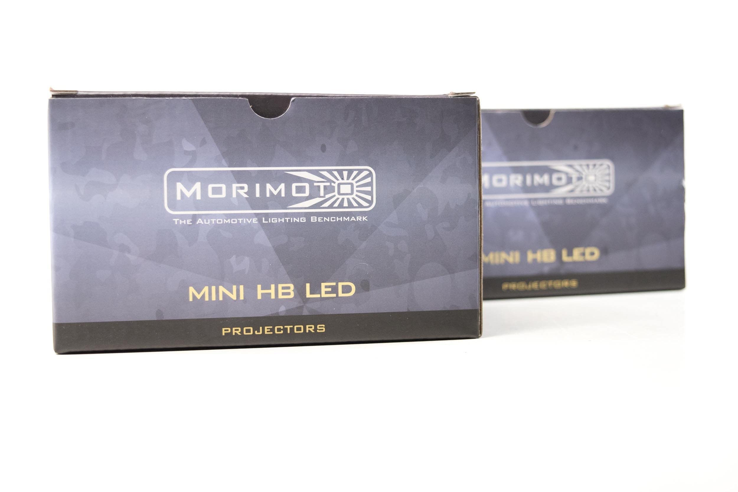 Mini Morimoto High Beam LED Projector, Universal Projector Lens for Custom Automotive RetroFits, Ultra Bright Upgrade with Focused Beam Pattern (1x PR340)