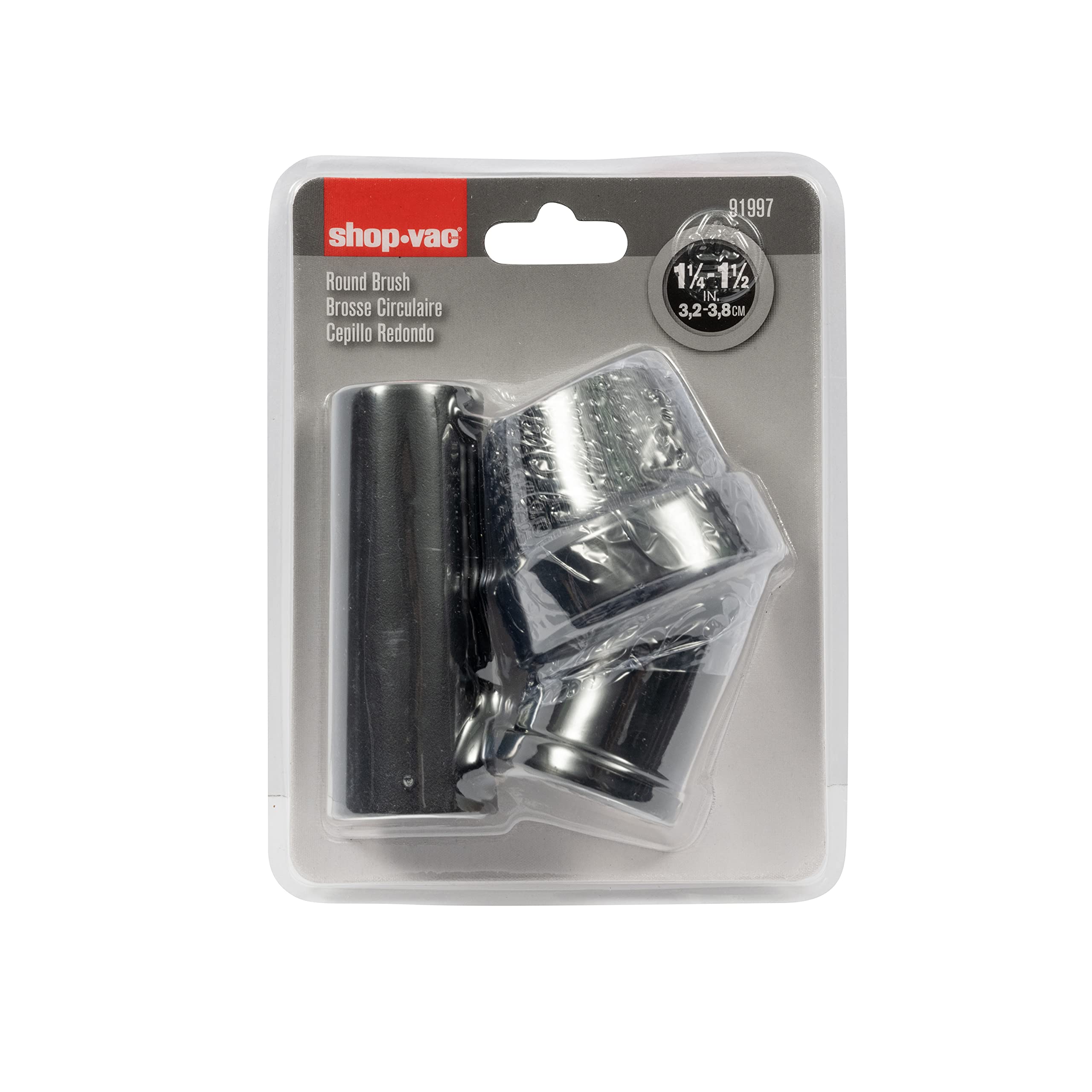 1.5 Inch Diameter Round Brush Nozzle Shop-Vac 9199700, Durable Bristles for Effective Cleaning, Easy To Attach