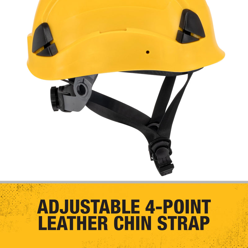 Type II DEWALT DPG22V Yellow Class C 4-Point Ratcheting Vented Safety Helmet
