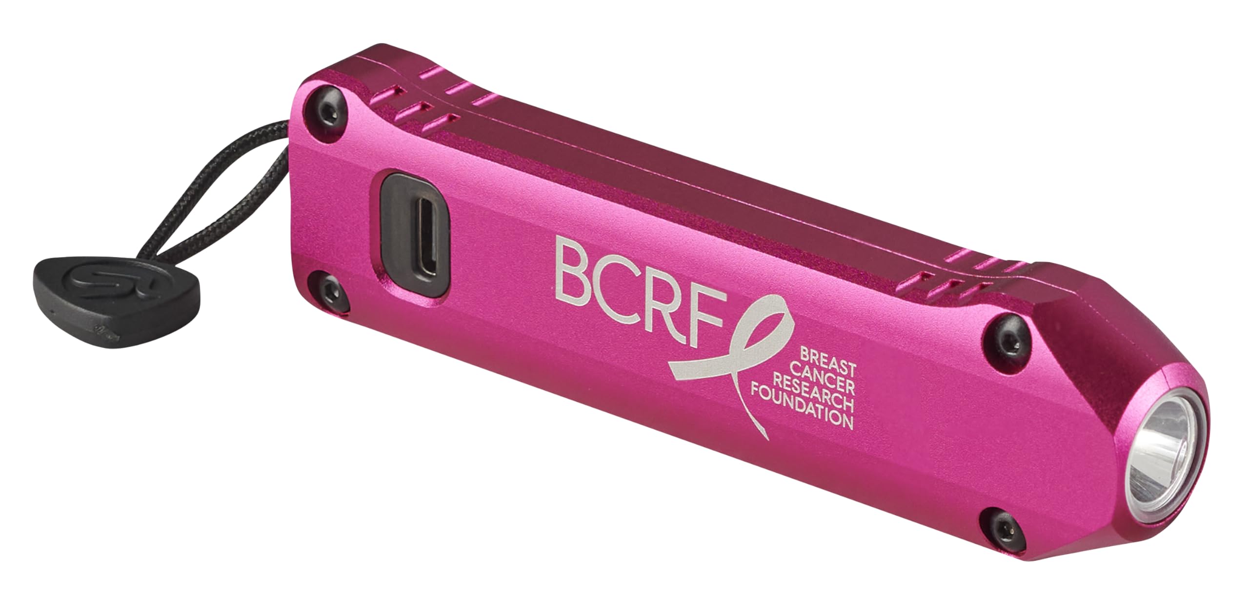 Streamlight Wedge XT 500-Lumen 1,900-Candela Flat Everyday Carry Flashlight, Includes Pocket Lanyard and USB-Cable, Pink BCRF Edition
