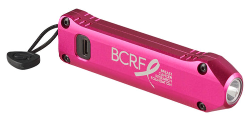 Streamlight Wedge XT 500-Lumen 1,900-Candela Flat Everyday Carry Flashlight, Includes Pocket Lanyard and USB-Cable, Pink BCRF Edition