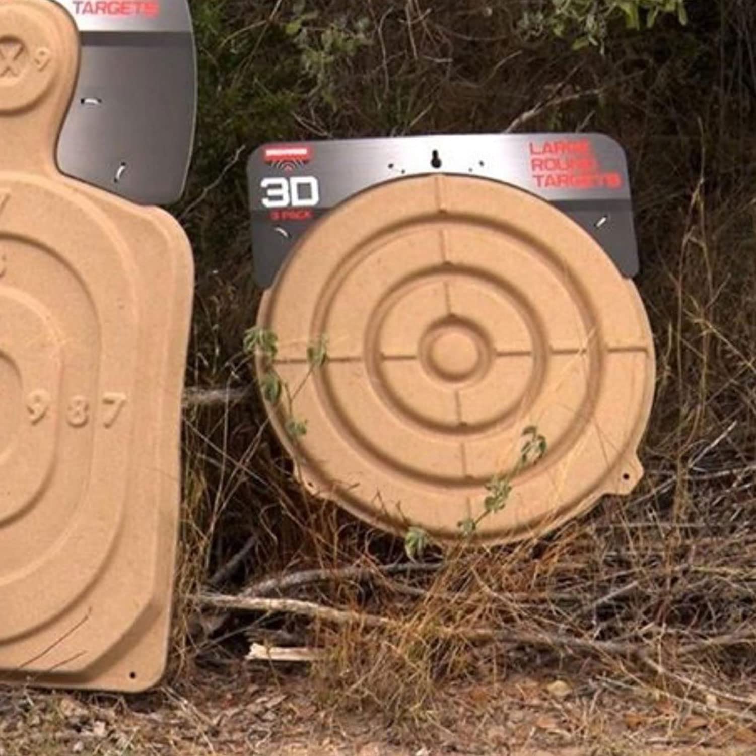 3D Bulls Eye Targets Birchwood Casey | Lightweight Round Shooting Training Targets with Mounting Tab | Pack of 3 | Large