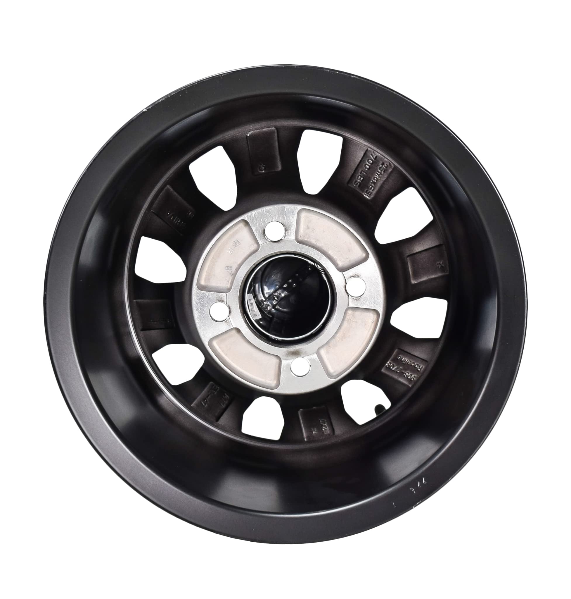 G77 Raceline Mamba Golf 12x7 4x4" -47mm Black/Machined Wheel Rim 12" Inch