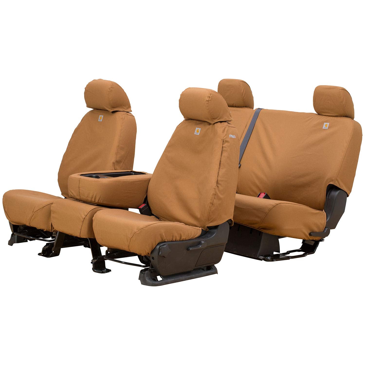 Covercraft Second Row Carhartt SeatSaver Custom Fit Seat Cover for Select Cadillac/Chevrolet/GMC Models - Duck Weave (Brown)