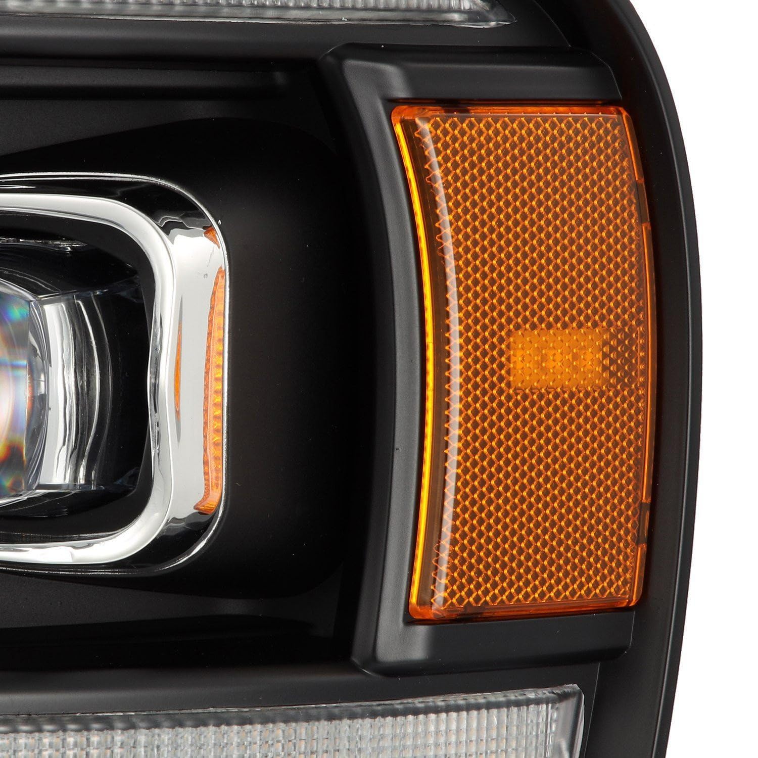 NOVA LED Proj Headlights AlphaRex 02-05 Dodge Ram 1500 Plank Style Blk w/Activ Light/Seq Signal