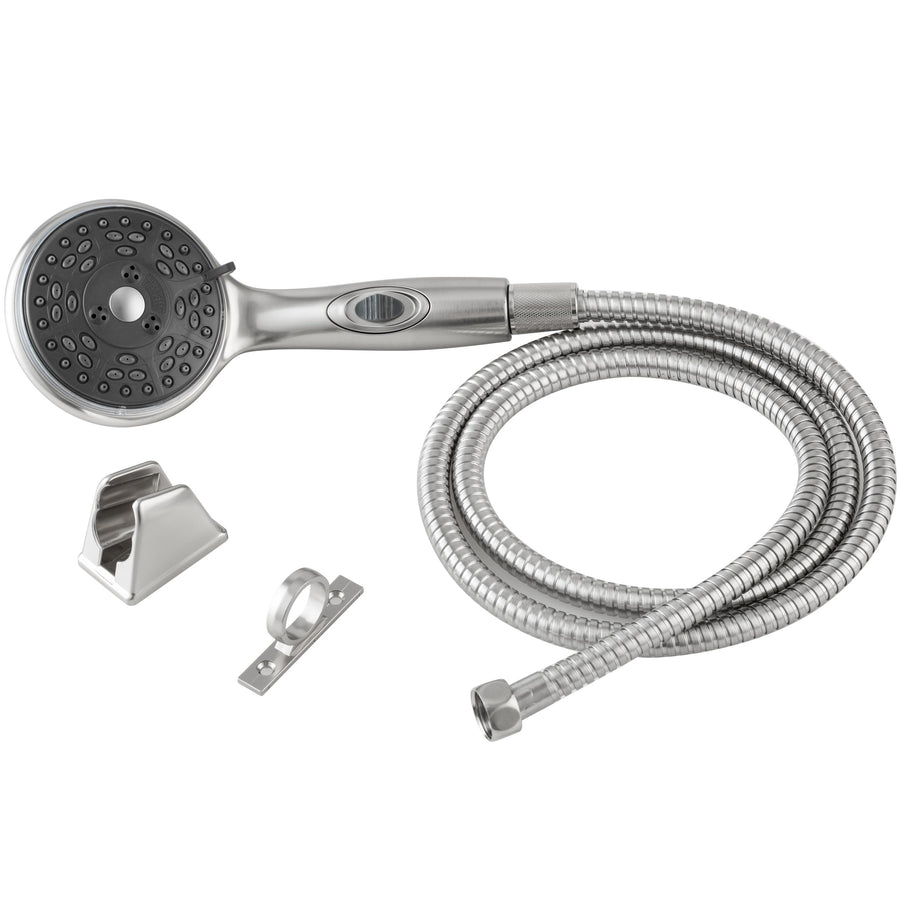 Dura Faucet Handheld Premium RV Shower Wand and Hose Kit, Eco-Friendly On/Off Switch (Brushed Satin Nickel)