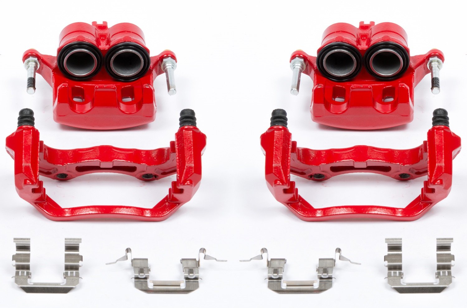 Power Stop S2870A Front Pair of High-Temp Red Powder Coated Calipers For INFINITI G35 2005-2007, Nissan 350Z 2006-2009 [Model Specific]