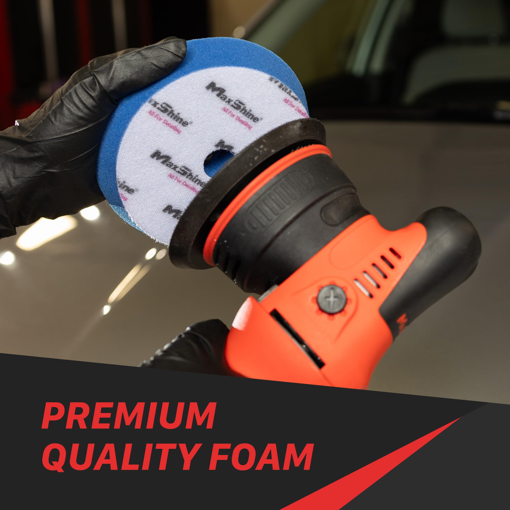 5.2" Maxshine Universal High Foam Polishing Pad with Center Hole – Removes Heavy Swirl Marks, Scratches & Oxidation – Professional Foam Pad for Car Detailing & Paint Correction