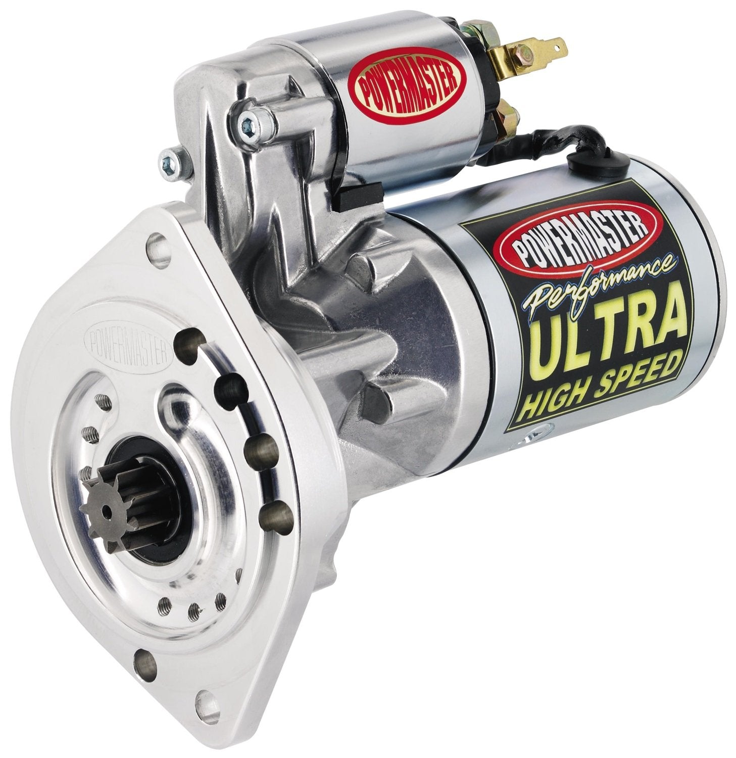 Str Ultra HS Powermaster Ford [SB] w/Billet blk 2 Ear MTG All A/T & M/T w/157/164T Flexplate 3/4" Depth 2.2kw Natural