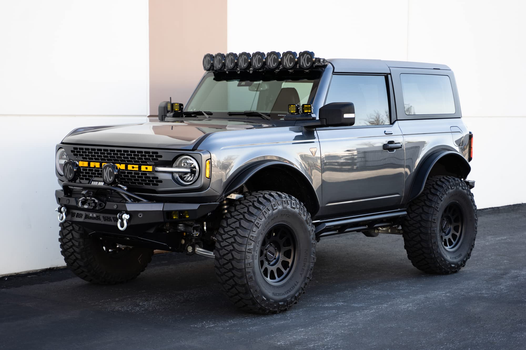 FS-15 Series DV8 Offroad 2-Door Rock Sliders 2021-2025 Ford Bronco | True Frame Mounted Rock Slider | Durable Tube Style Design | Full Coverage from Wheel Well to Wheel Well