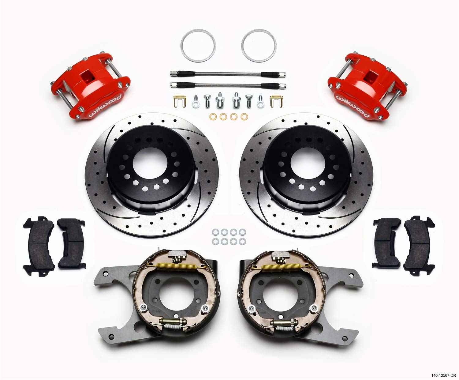 P/S D154 Kit, Drilled-Red