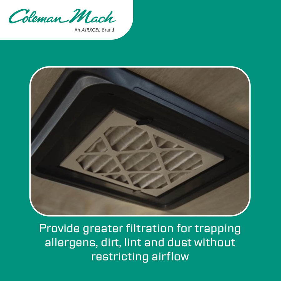 RV Coleman-Mach Replacement Air Filters, Set of 2 Mesh Filters for Non-Ducted Ceiling Assemblies - Enhanced Filtration for Trapping Dirt, Lint and Dust (9430-3092)