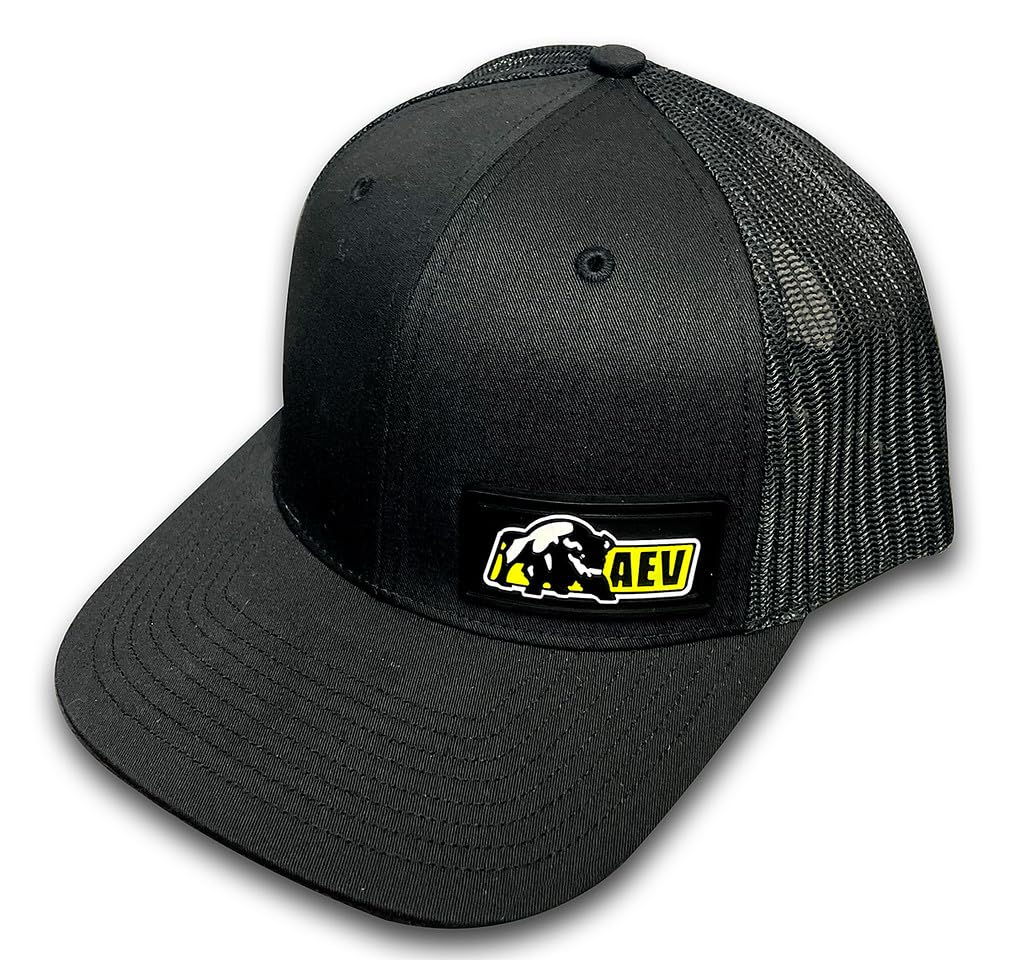 Black AEV Patch Logo Trucker Hat