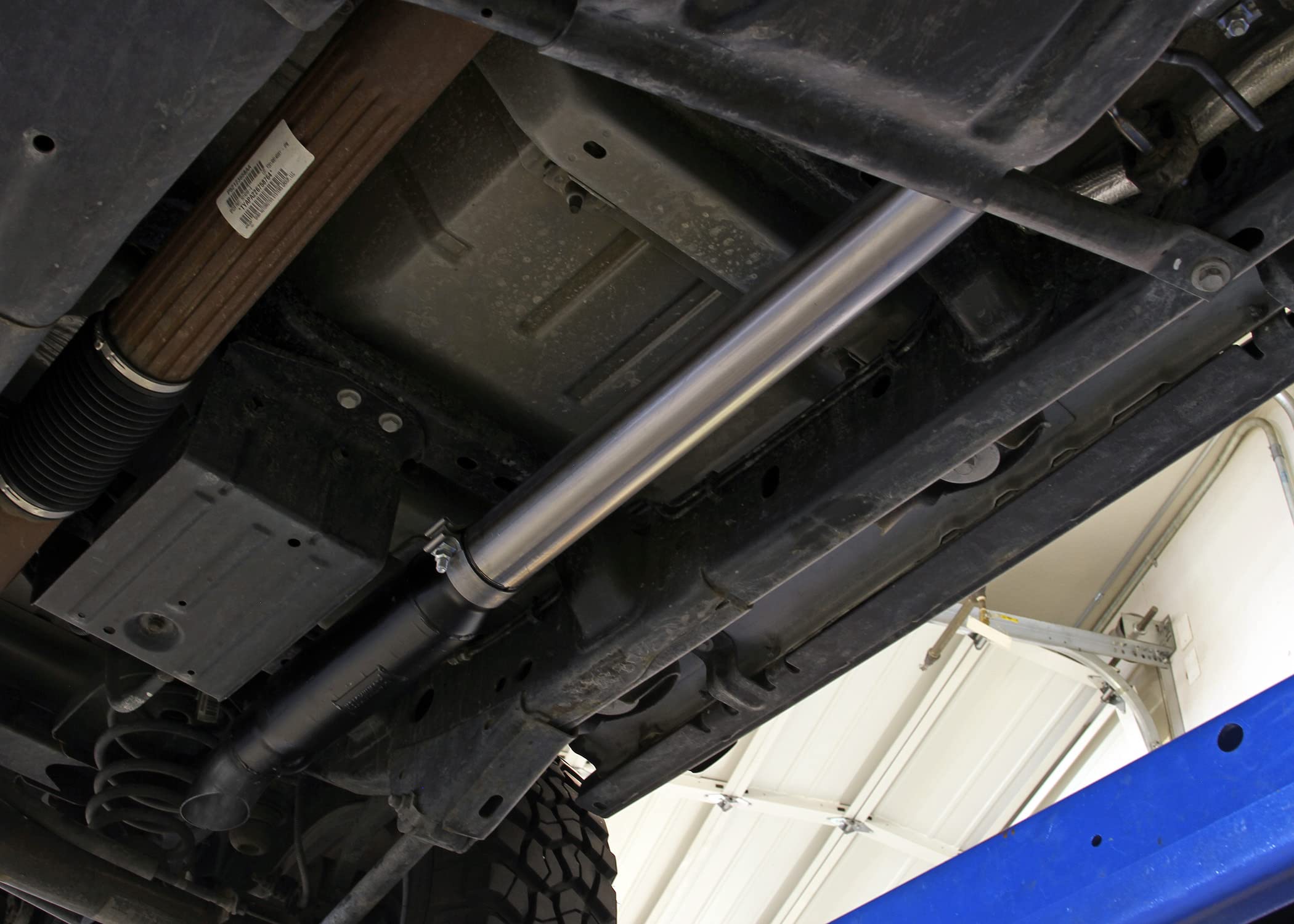 Outlaw Extreme Flowmaster 818110 Cat-Back Exhaust Kit 3 Inch 409 Stainless Steel Black Single Dump Style Turndown Compatible with 2007-2018 Jeep Wrangler JK 3.6L 3.8L V6