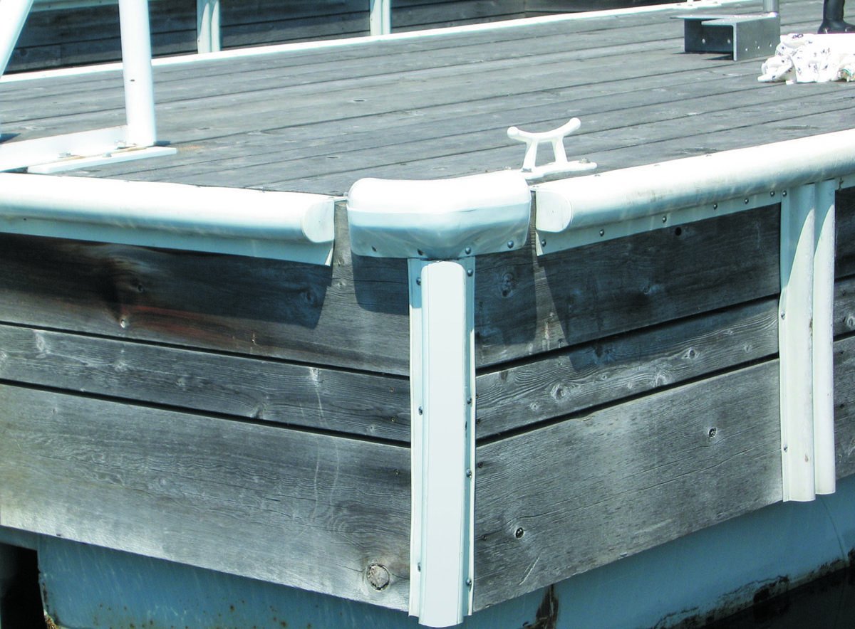 Dock Edge Air-Filled + Dockside Corner Bumper, White