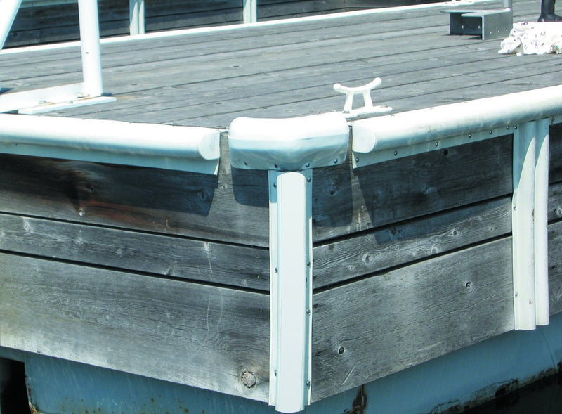 Dock Edge Air-Filled + Dockside Corner Bumper, White