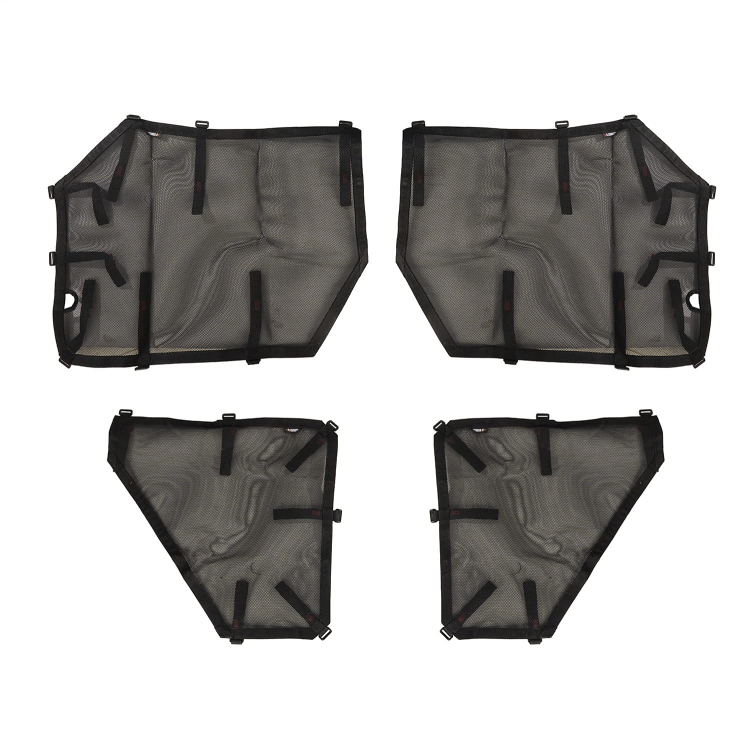Fortis Tube Door Covers | Rugged Ridge, Full Set, Black | 13579.58 | Fits 2007-2018 Jeep Wrangler JKU 4-Door