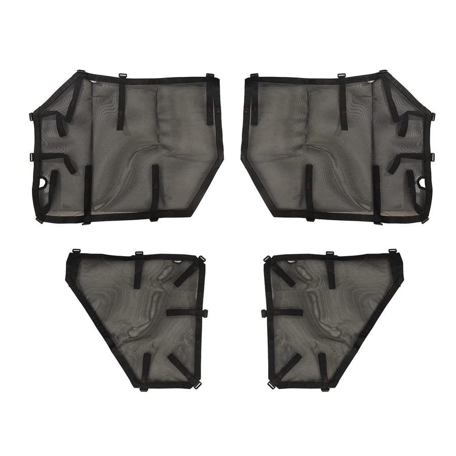 Fortis Tube Door Covers | Rugged Ridge, Full Set, Black | 13579.58 | Fits 2007-2018 Jeep Wrangler JKU 4-Door